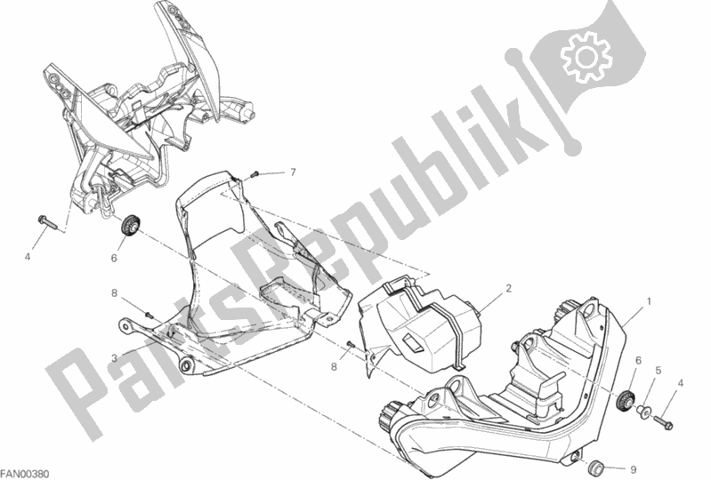 Tutte le parti per il Faro del Ducati Superbike Panigale V2 955 2020